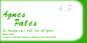 agnes pales business card